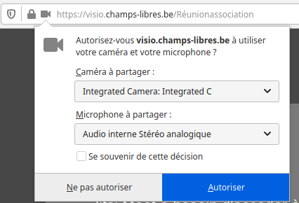 Autoriser son micro et sa caméra