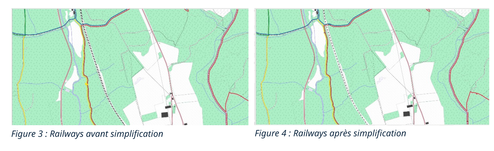 Unification par axe médian de voies ferrées