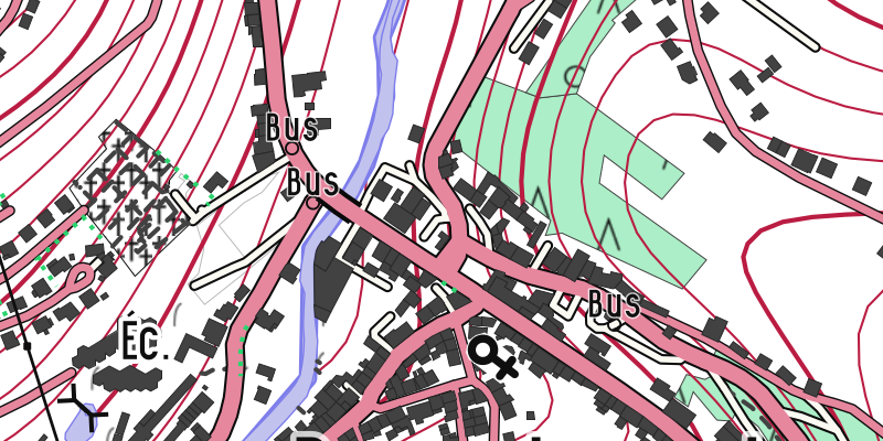 Symboles d’églises orientées sur OpenArdenneMap