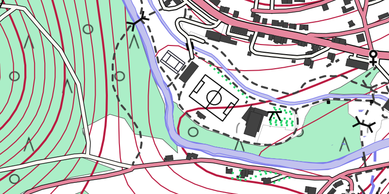 Terrain de sports orientés sur OpenArdenneMap